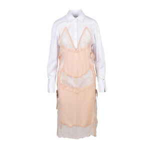 PATRIZIA PEPE Longuette Dress Lace - White/Beige